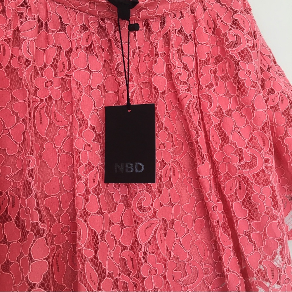 NWT Revolve NBD Make Me Blush lace Mini Skirt y2k size small - Picture 6 of 8